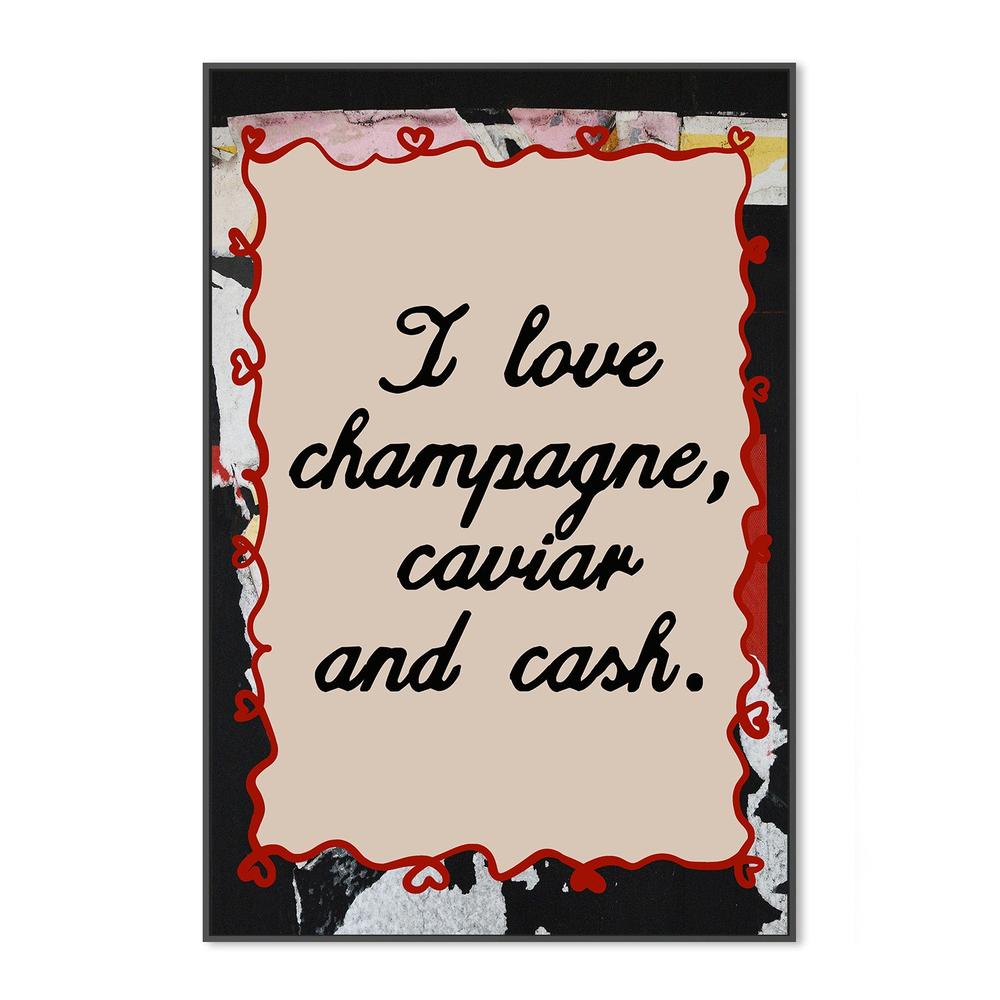 wall-art-print-canvas-poster-framed-champagne caviar and cash-3