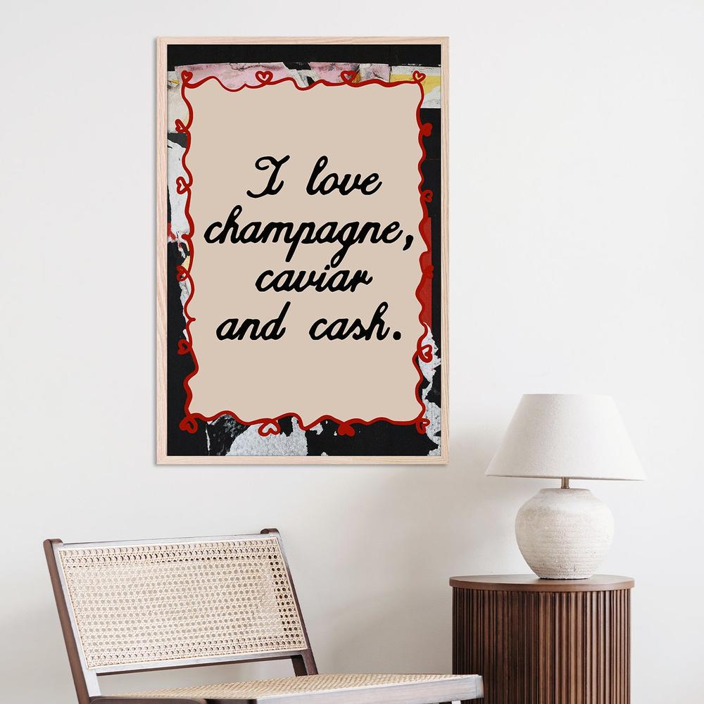 wall-art-print-canvas-poster-framed-champagne caviar and cash-8
