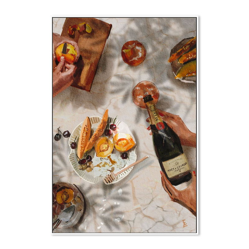 wall-art-print-canvas-poster-framed-Champagne & Peaches , By Ekaterina Zagorska-5