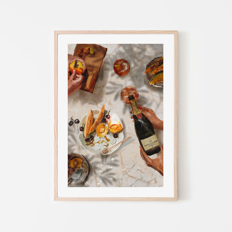 wall-art-print-canvas-poster-framed-Champagne & Peaches , By Ekaterina Zagorska-6