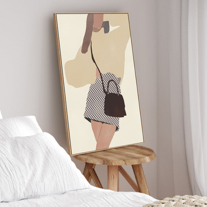 wall-art-print-canvas-poster-framed-Checkered Skirt, Style B , By Little Dean-2