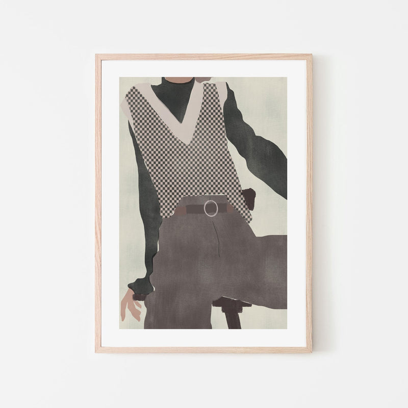 wall-art-print-canvas-poster-framed-Checkered Vest , By Little Dean-6