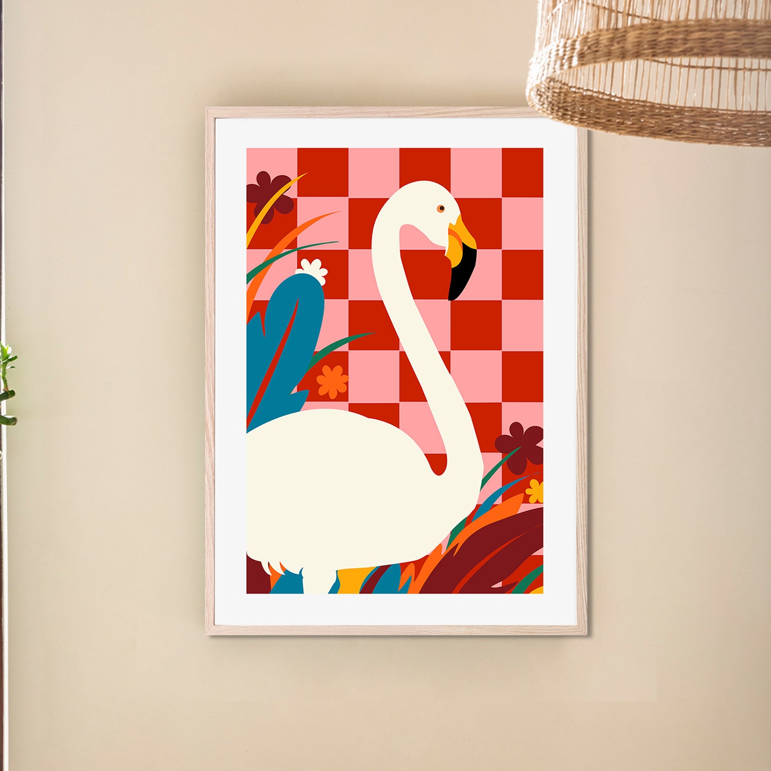 wall-art-print-canvas-poster-framed-Checkers a the Great Egret-8