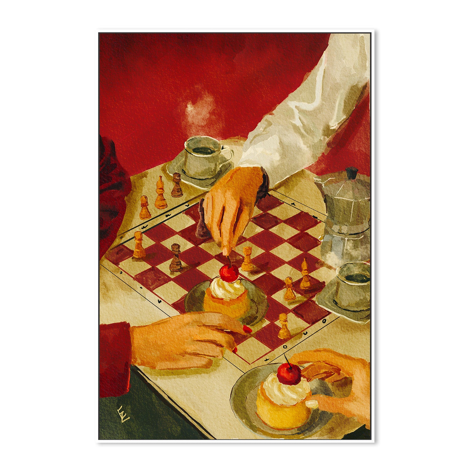wall-art-print-canvas-poster-framed-Checkmate And Cakes-5