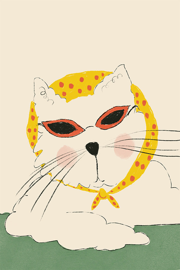 wall-art-print-canvas-poster-framed-Chic Feline Pose-1