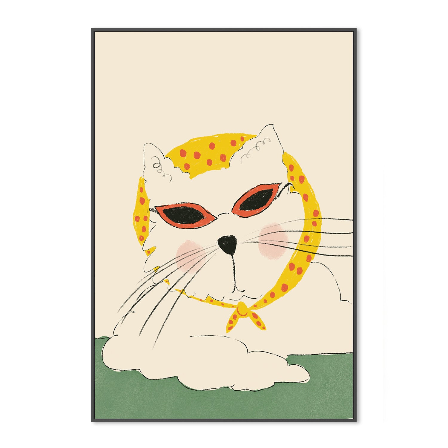 wall-art-print-canvas-poster-framed-Chic Feline Pose-3