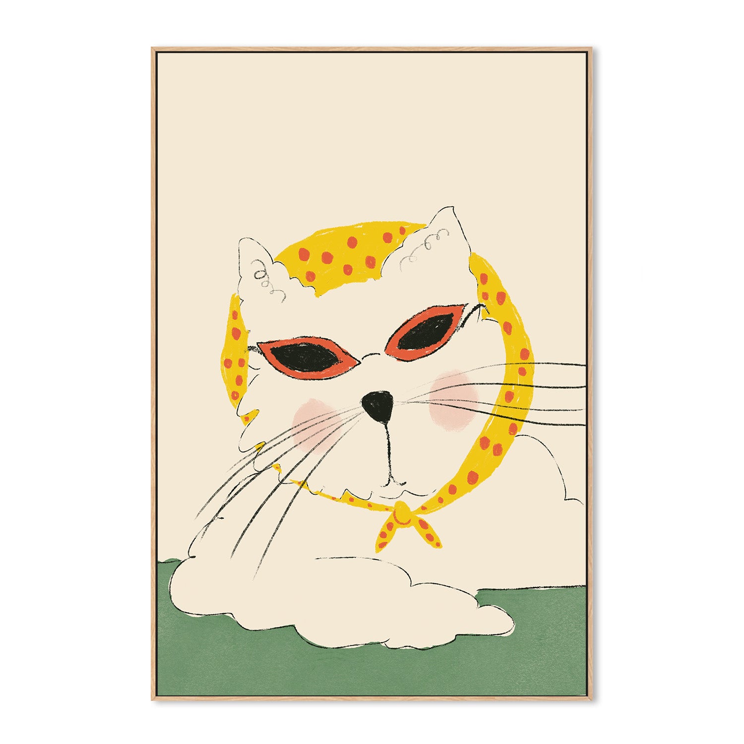 wall-art-print-canvas-poster-framed-Chic Feline Pose-4