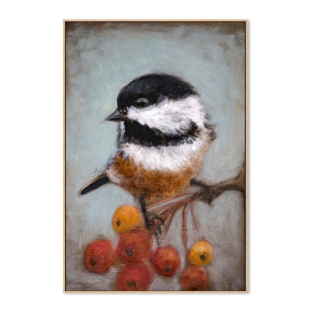 wall-art-print-canvas-poster-framed-Chickadee And Winter Berries-4