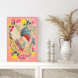 wall-art-print-canvas-poster-framed-Chicken On Pink , By Kelly Angelovic-2