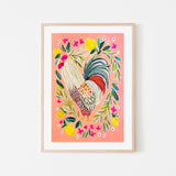 wall-art-print-canvas-poster-framed-Chicken On Pink , By Kelly Angelovic-6