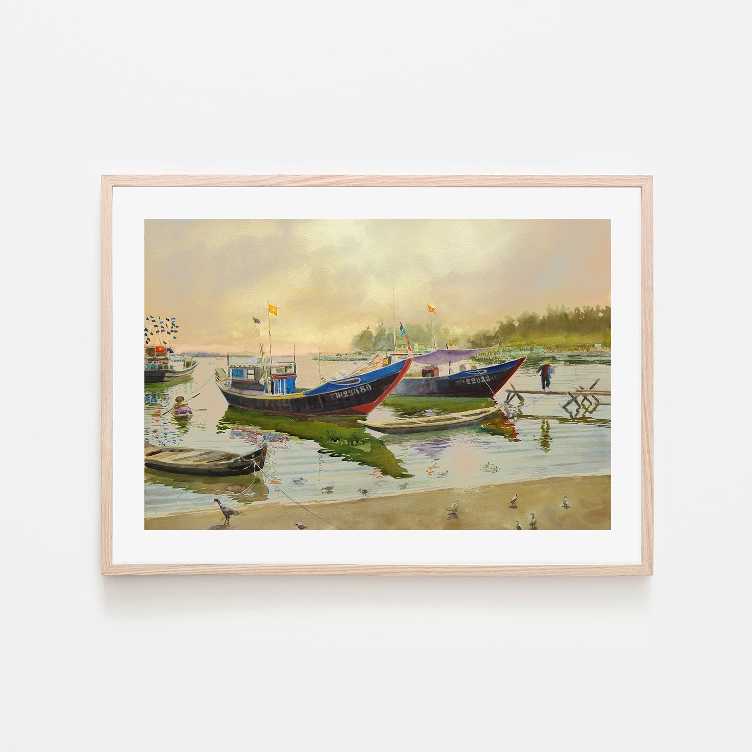 wall-art-print-canvas-poster-framed-CHICKS AND DUCKS, Vietnam , By David Dallison-6