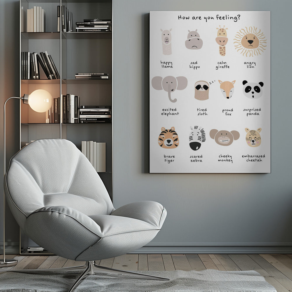 wall-art-print-canvas-poster-framed-Children's calming meditation emotions print 1 , By Sarah Manovski-9