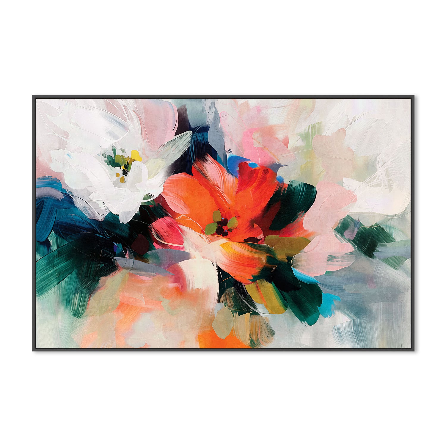 wall-art-print-canvas-poster-framed-Chromaflare Blossom, Style A-3