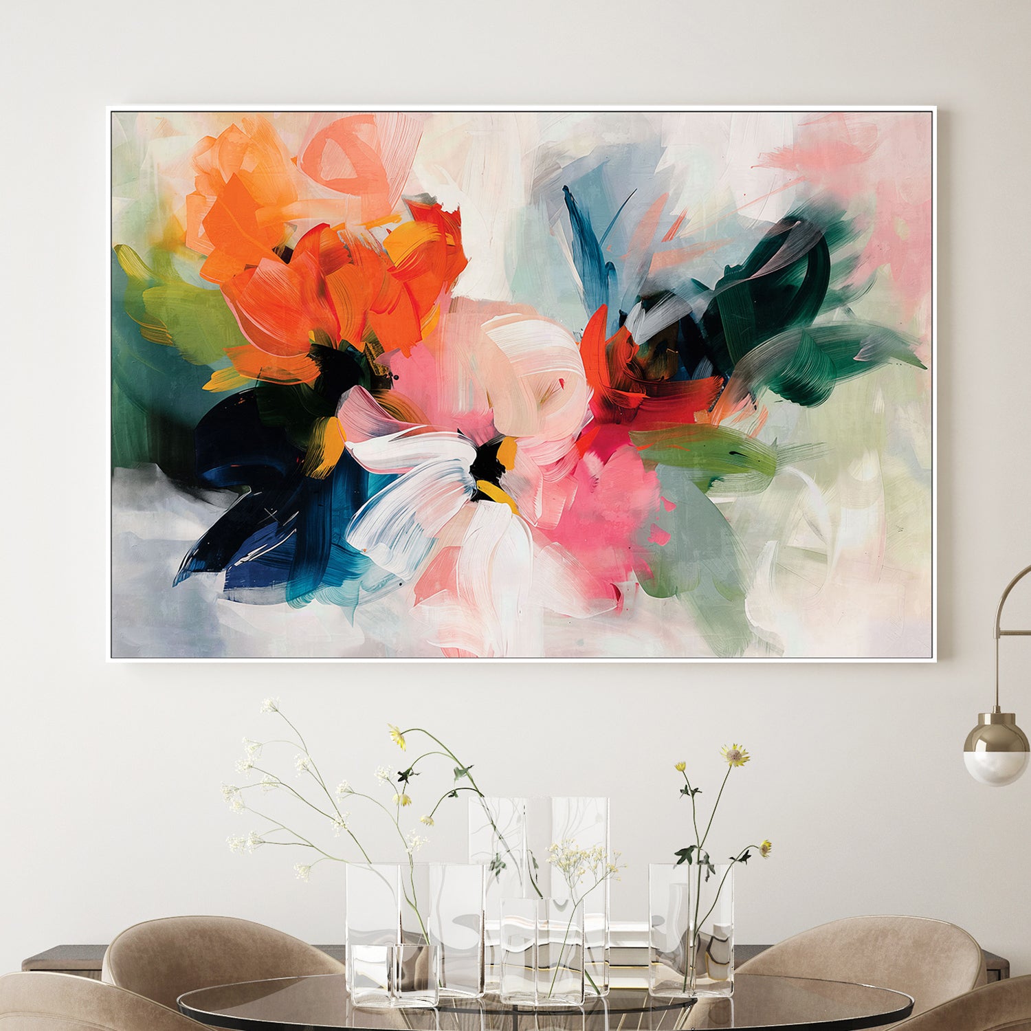 wall-art-print-canvas-poster-framed-Chromaflare Blossom, Style B-2