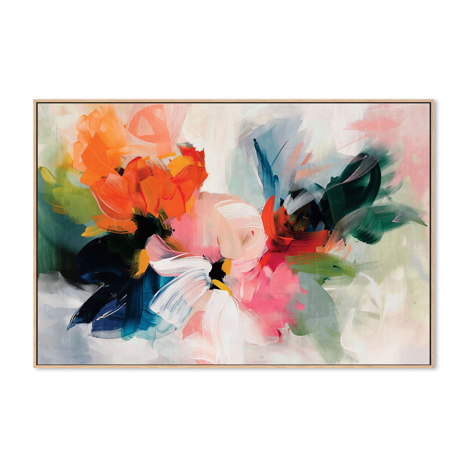 wall-art-print-canvas-poster-framed-Chromaflare Blossom, Style B-4
