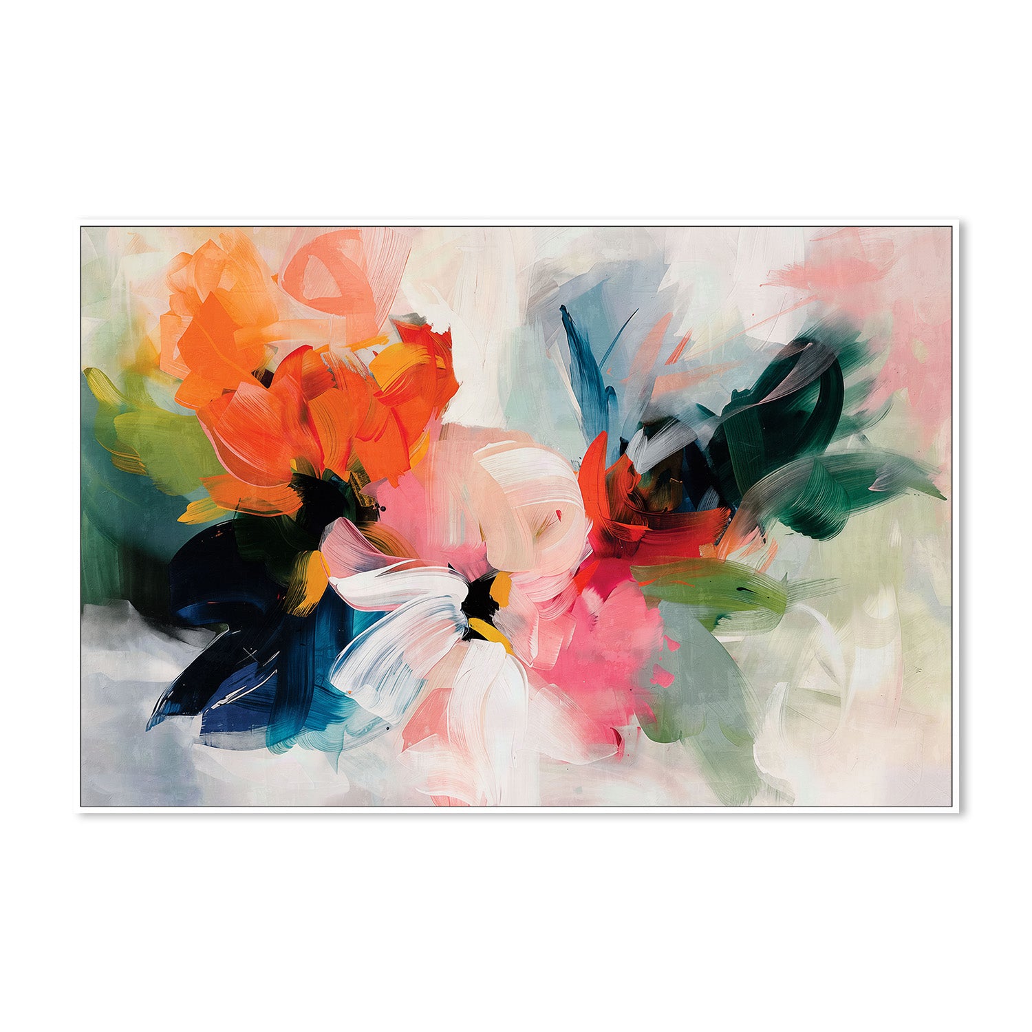 wall-art-print-canvas-poster-framed-Chromaflare Blossom, Style B-5