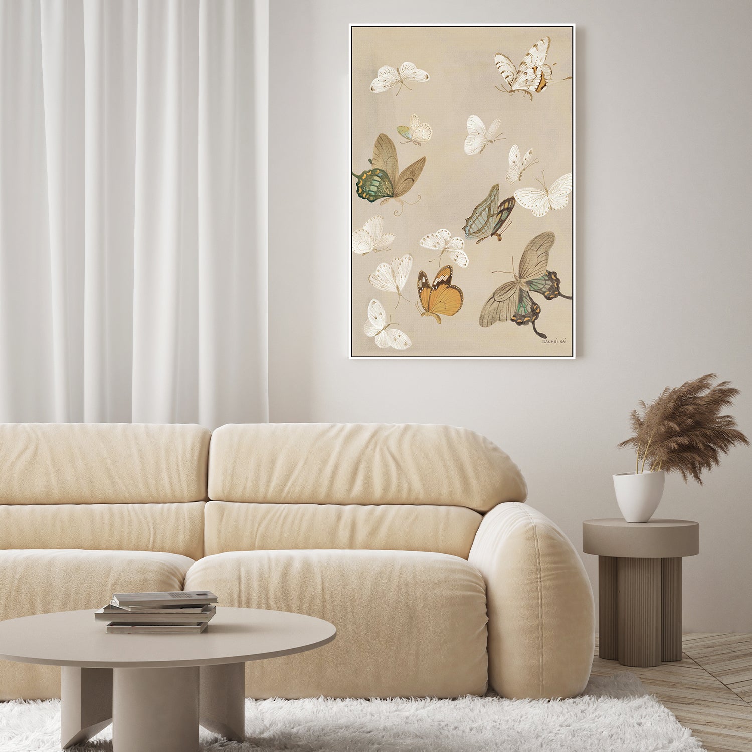 wall-art-print-canvas-poster-framed-Chrysanthemum Butterflies v2-9