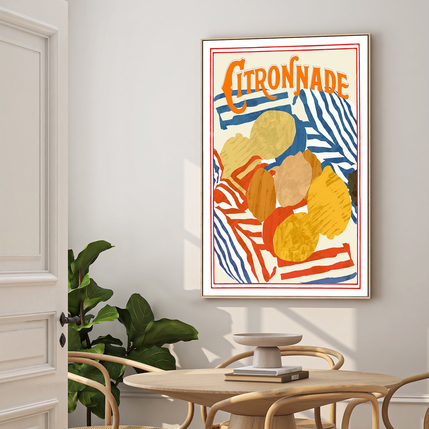 wall-art-print-canvas-poster-framed-Citronnade Blue and Red-2
