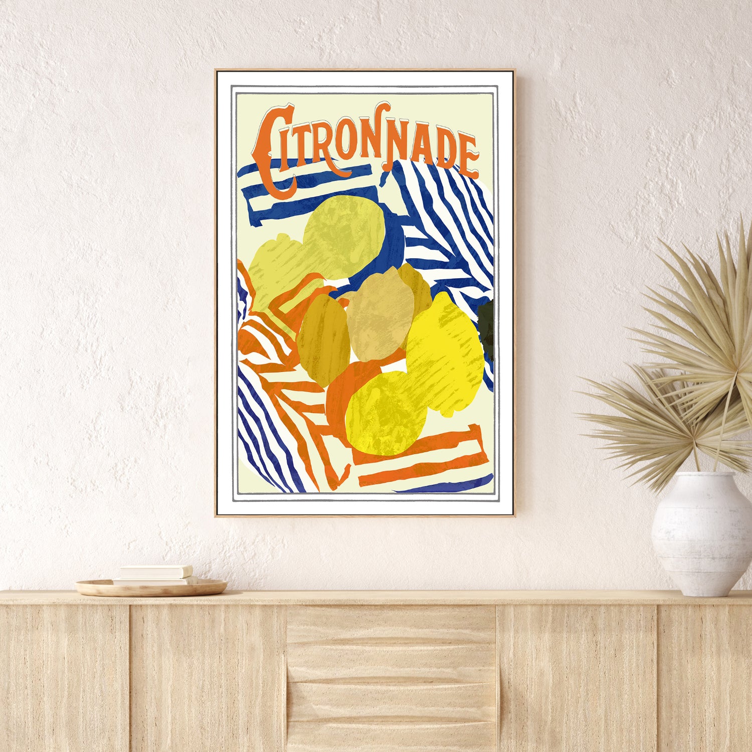 wall-art-print-canvas-poster-framed-Citronnade Orange and Blue-2