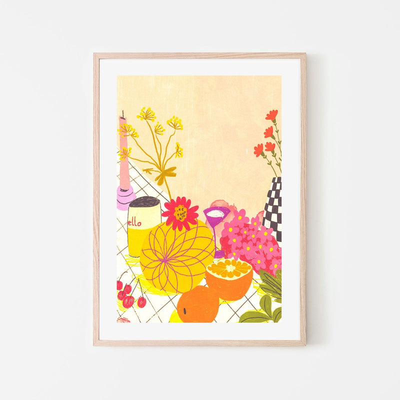 wall-art-print-canvas-poster-framed-Citrus And Flowers , By Gigi Rosado-GIOIA-WALL-ART