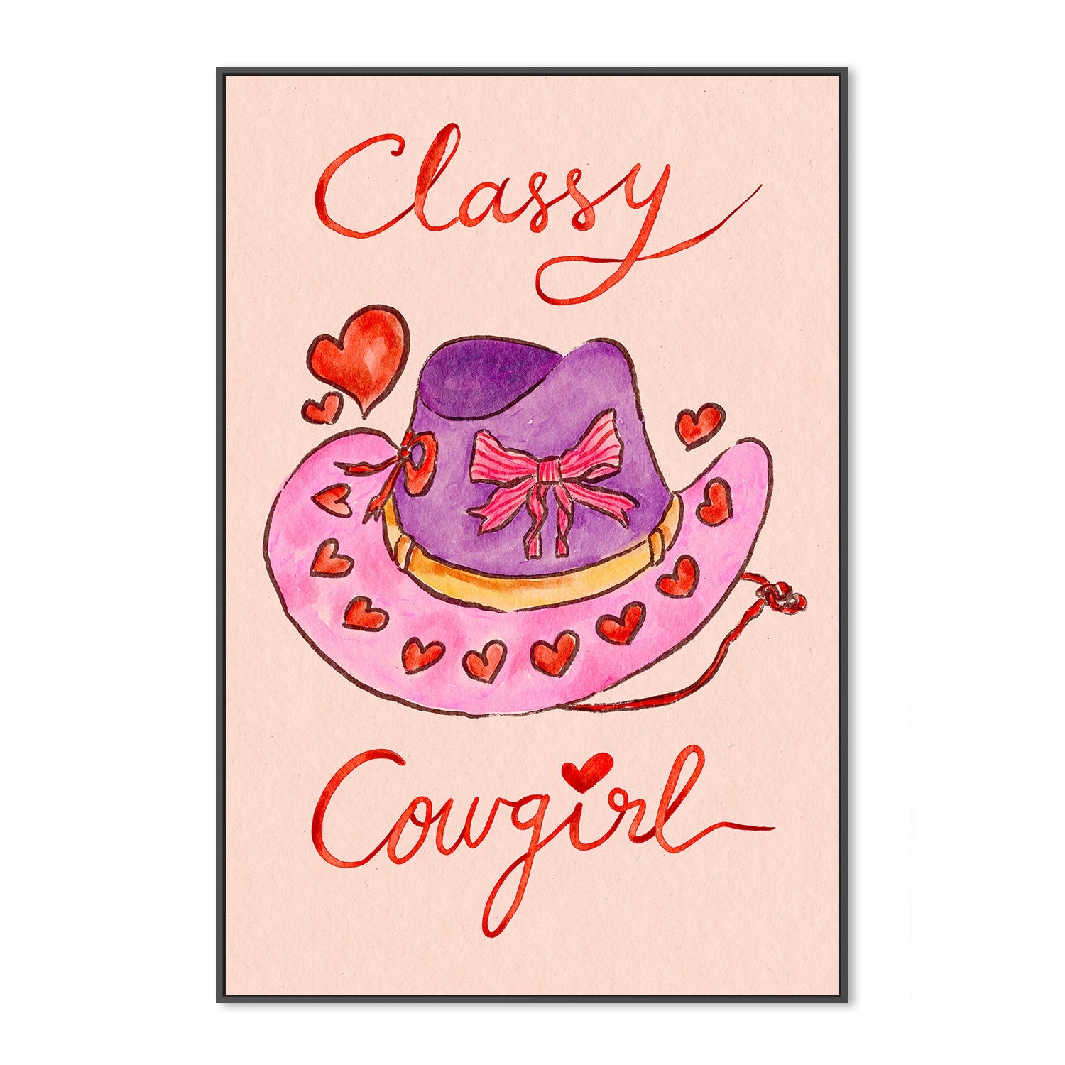 wall-art-print-canvas-poster-framed-Classy Coquette Cowgirl , By Kartika Paramita-3