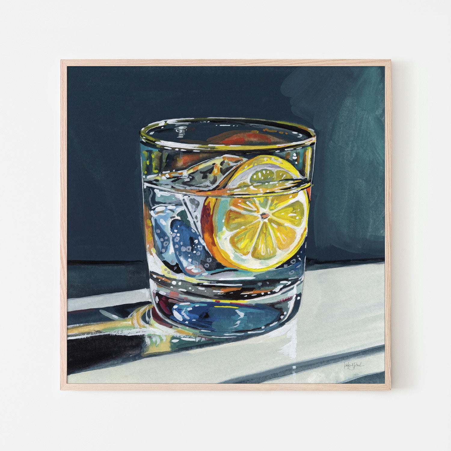 wall-art-print-canvas-poster-framed-Clear Cocktail With Lemon-6