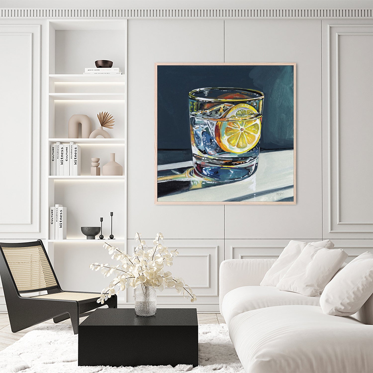 wall-art-print-canvas-poster-framed-Clear Cocktail With Lemon-8