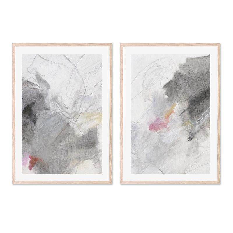 wall-art-print-canvas-poster-framed-Cloudy Colour, Style A & B, Set Of 2 , By Alma-6