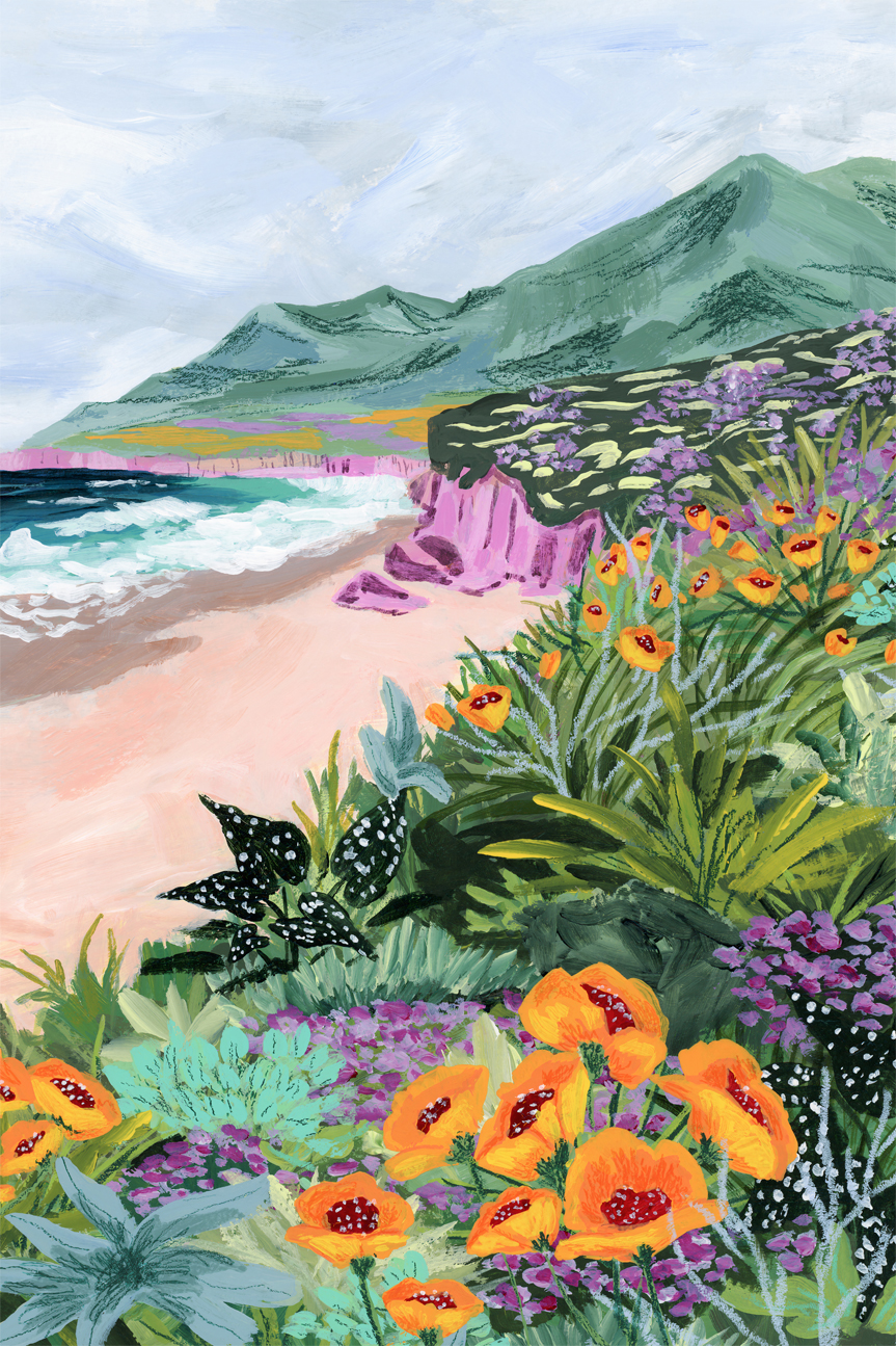 wall-art-print-canvas-poster-framed-Coastal Bluffs-1