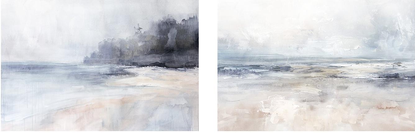 wall-art-print-canvas-poster-framed-Coastal Fog, Set Of 2 , By Nina Blue , By Nina Blue-1