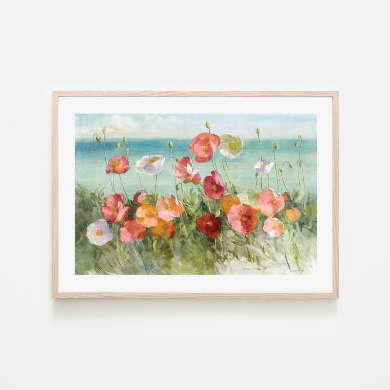 wall-art-print-canvas-poster-framed-Coastal Poppies Light-by-Danhui Nai-Gioia Wall Art
