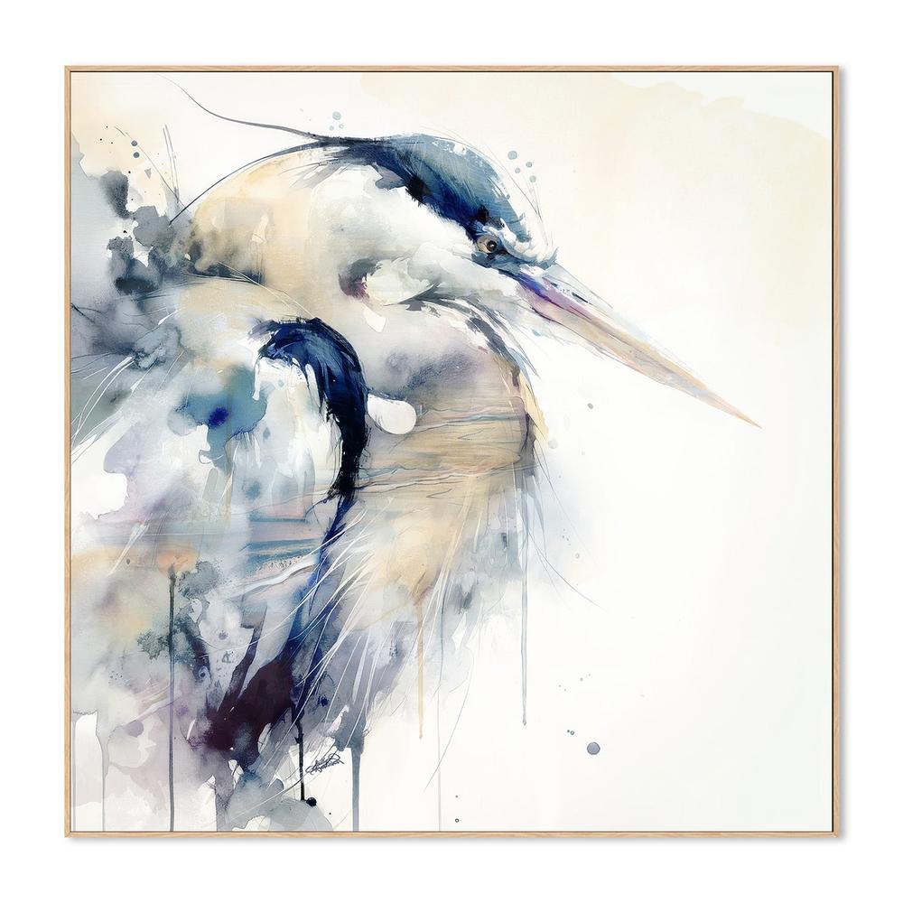 wall-art-print-canvas-poster-framed-Coastal Serenity Blue Heron , By Sally Barlow-4