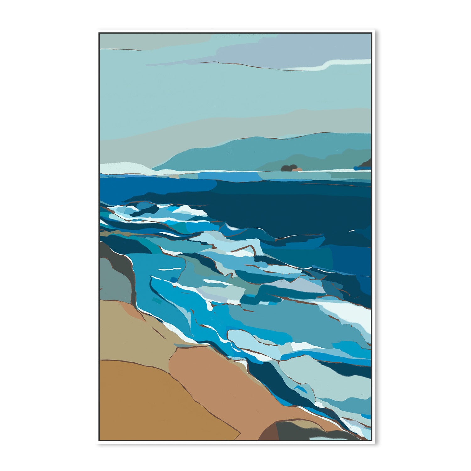 wall-art-print-canvas-poster-framed-Coastline , By Nikita Jariwala-5