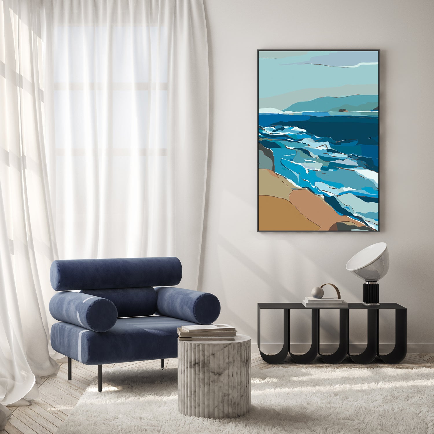 wall-art-print-canvas-poster-framed-Coastline , By Nikita Jariwala-7