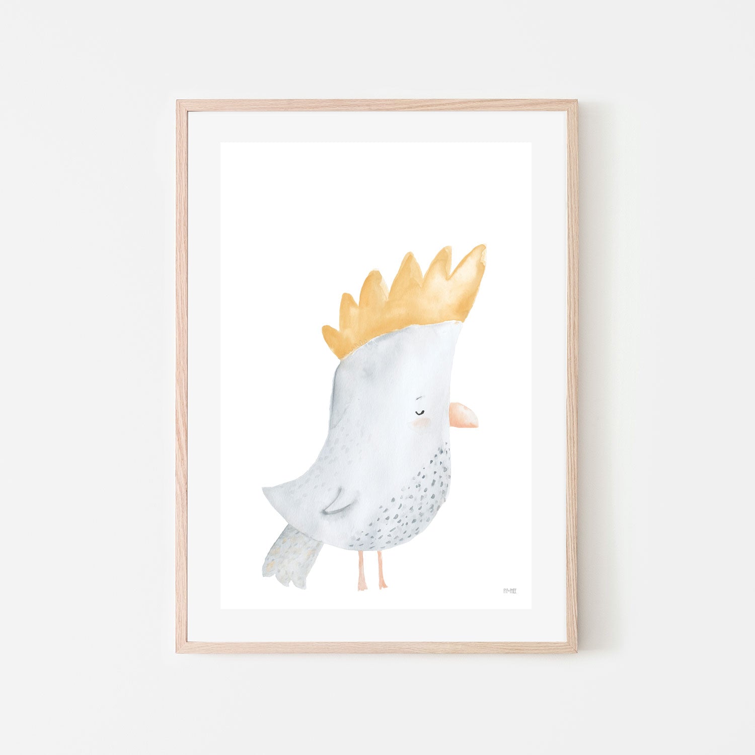 wall-art-print-canvas-poster-framed-Cockatoo Critter Print White , By Pip and Phee-6
