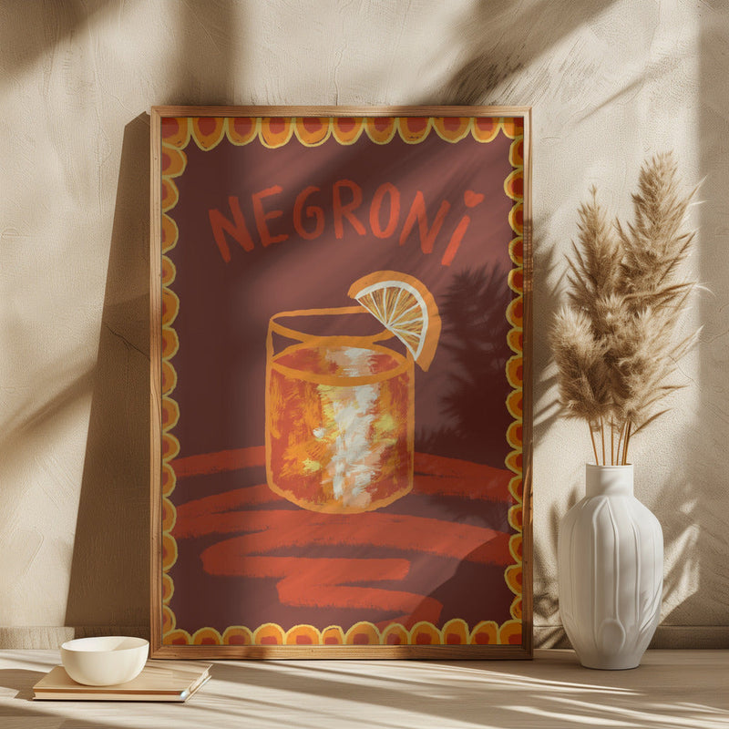 wall-art-print-canvas-poster-framed-Cocktail Negroni , By Studio Dolci-2