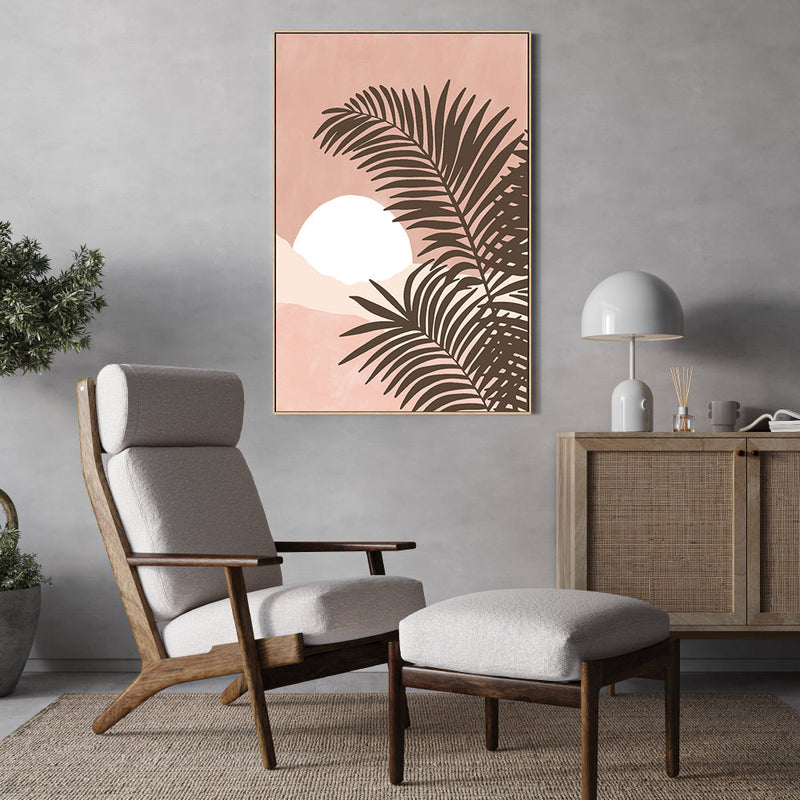 wall-art-print-canvas-poster-framed-Cocoa Palm Leaves , By Elena Ristova-GIOIA-WALL-ART