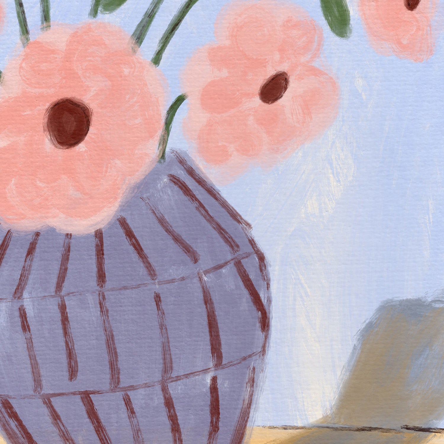 wall-art-print-canvas-poster-framed-Coffee and Flowers Simple Still Life Painting-11