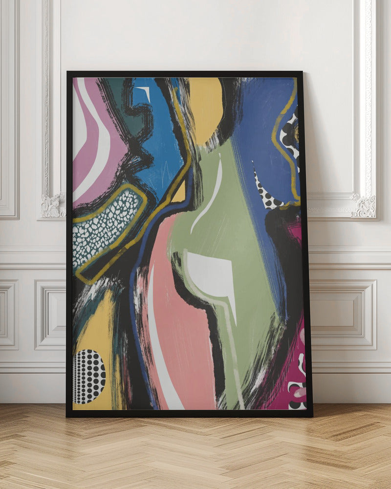 wall-art-print-canvas-poster-framed-Colorful Abstract Bum , By Little Dean-3