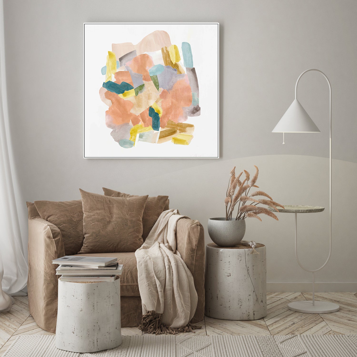 wall-art-print-canvas-poster-framed-Colorful Abstract Collage Forms-7