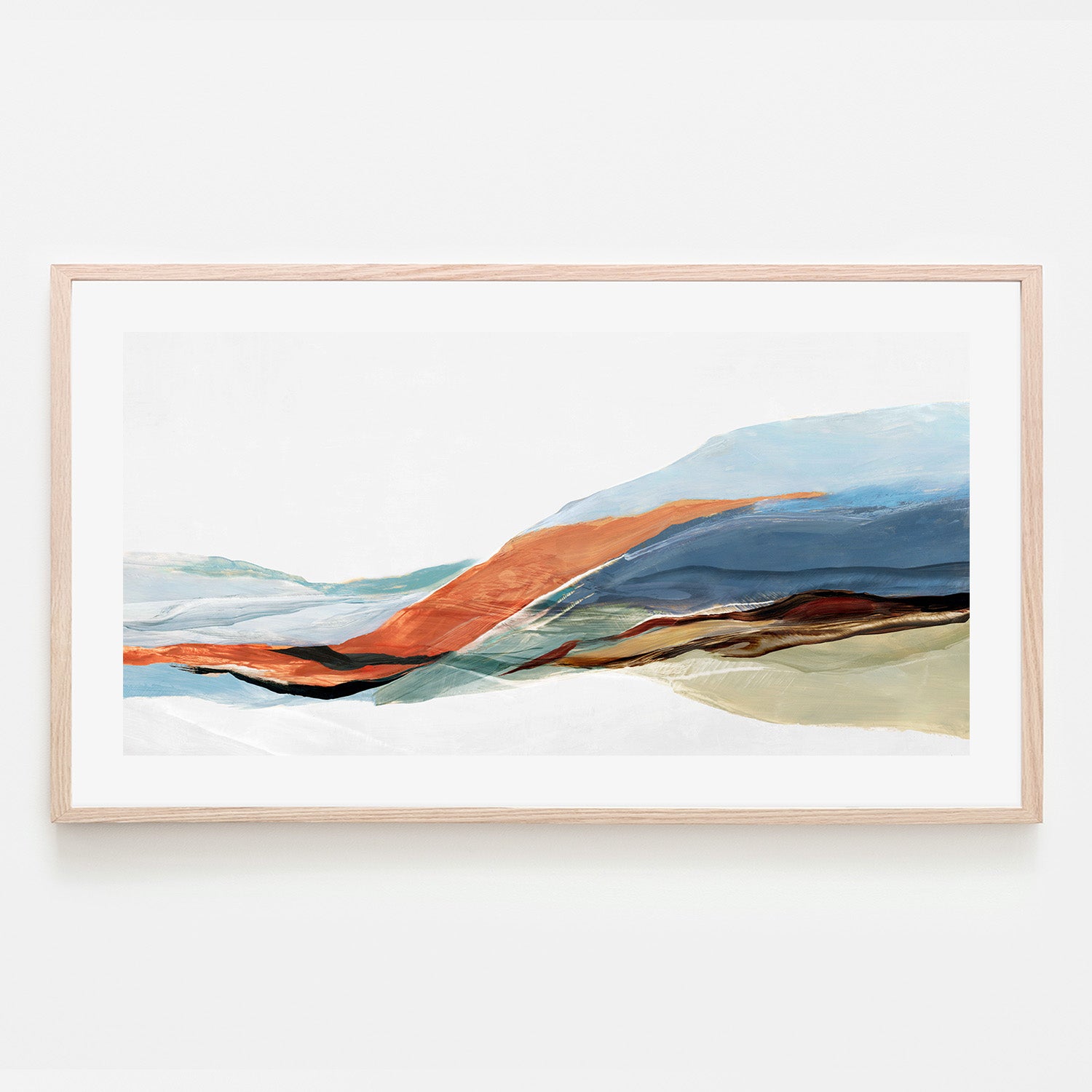 wall-art-print-canvas-poster-framed-Colorful Mountain Landscape Abstraction-6
