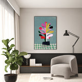 wall-art-print-canvas-poster-framed-Colourful Plant , By Rogério Arruda-GIOIA-WALL-ART