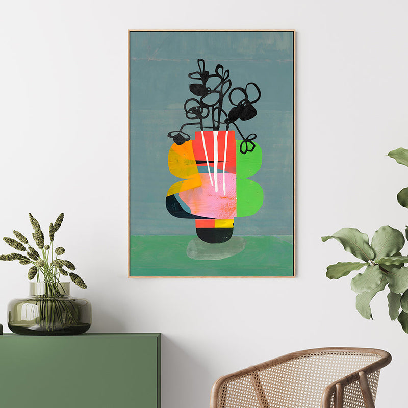 wall-art-print-canvas-poster-framed-Colourful Vase , By Rogério Arruda-GIOIA-WALL-ART