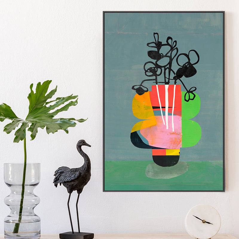 wall-art-print-canvas-poster-framed-Colourful Vase , By Rogério Arruda-GIOIA-WALL-ART