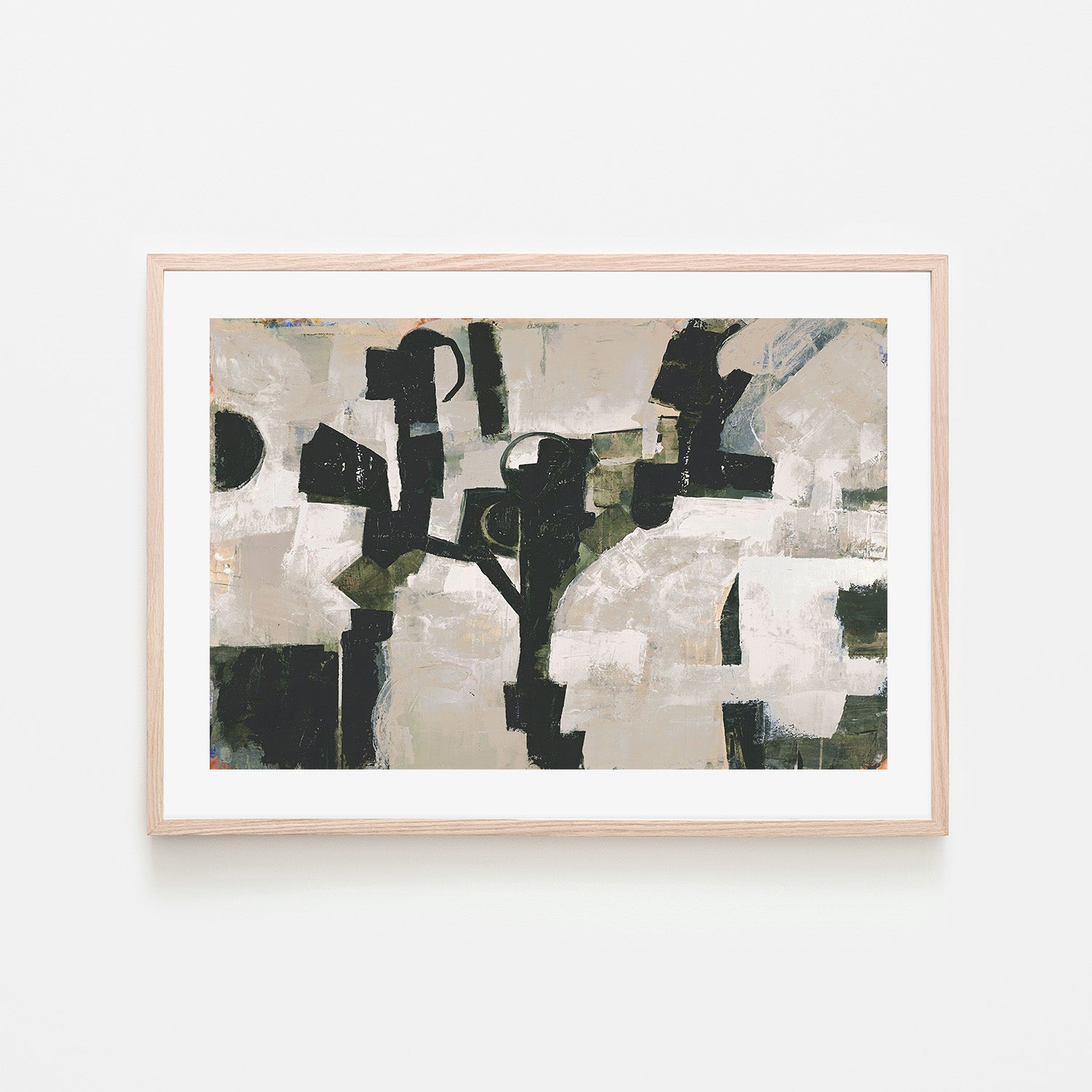 wall-art-print-canvas-poster-framed-Compose, Dark Green-6