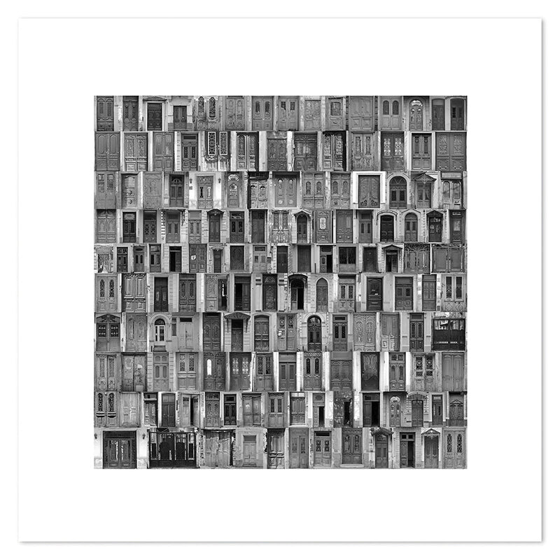 Buy Composition Of Old Doors, Monochrome Wall Art Online, Framed Canvas Or Poster