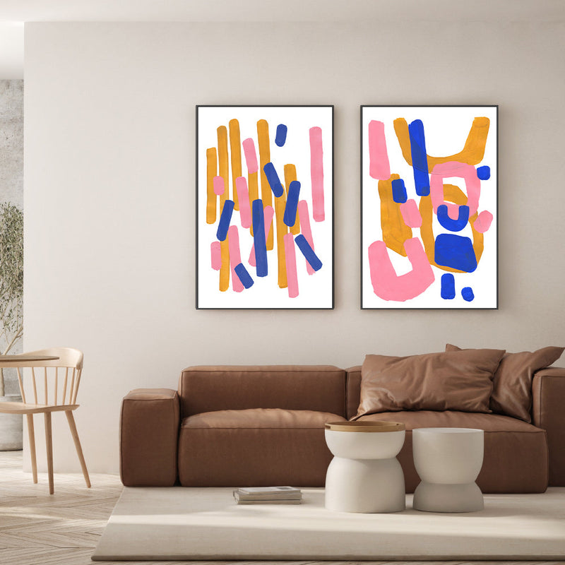 wall-art-print-canvas-poster-framed-Confetti Party, Set Of 2 , By Ejaaz Haniff-GIOIA-WALL-ART