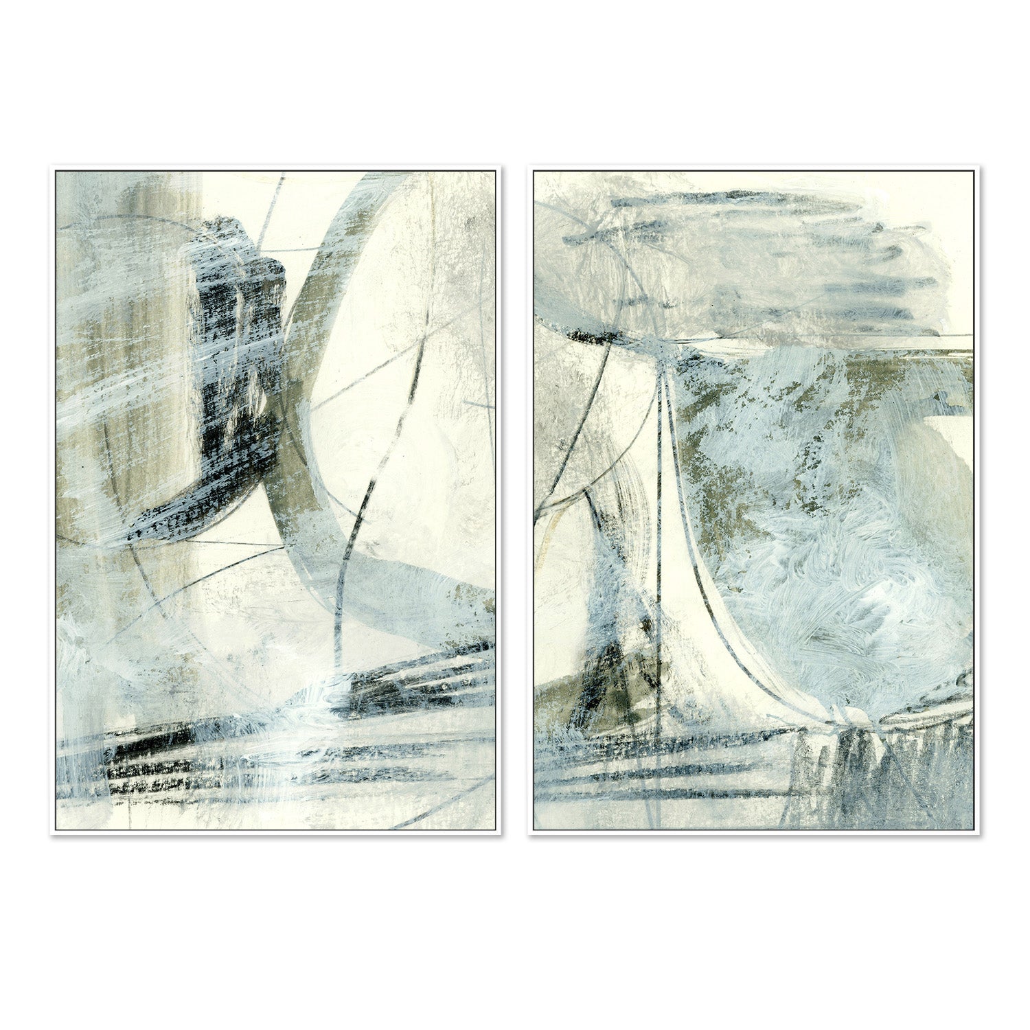 wall-art-print-canvas-poster-framed-Contemporary, Set of 2-5