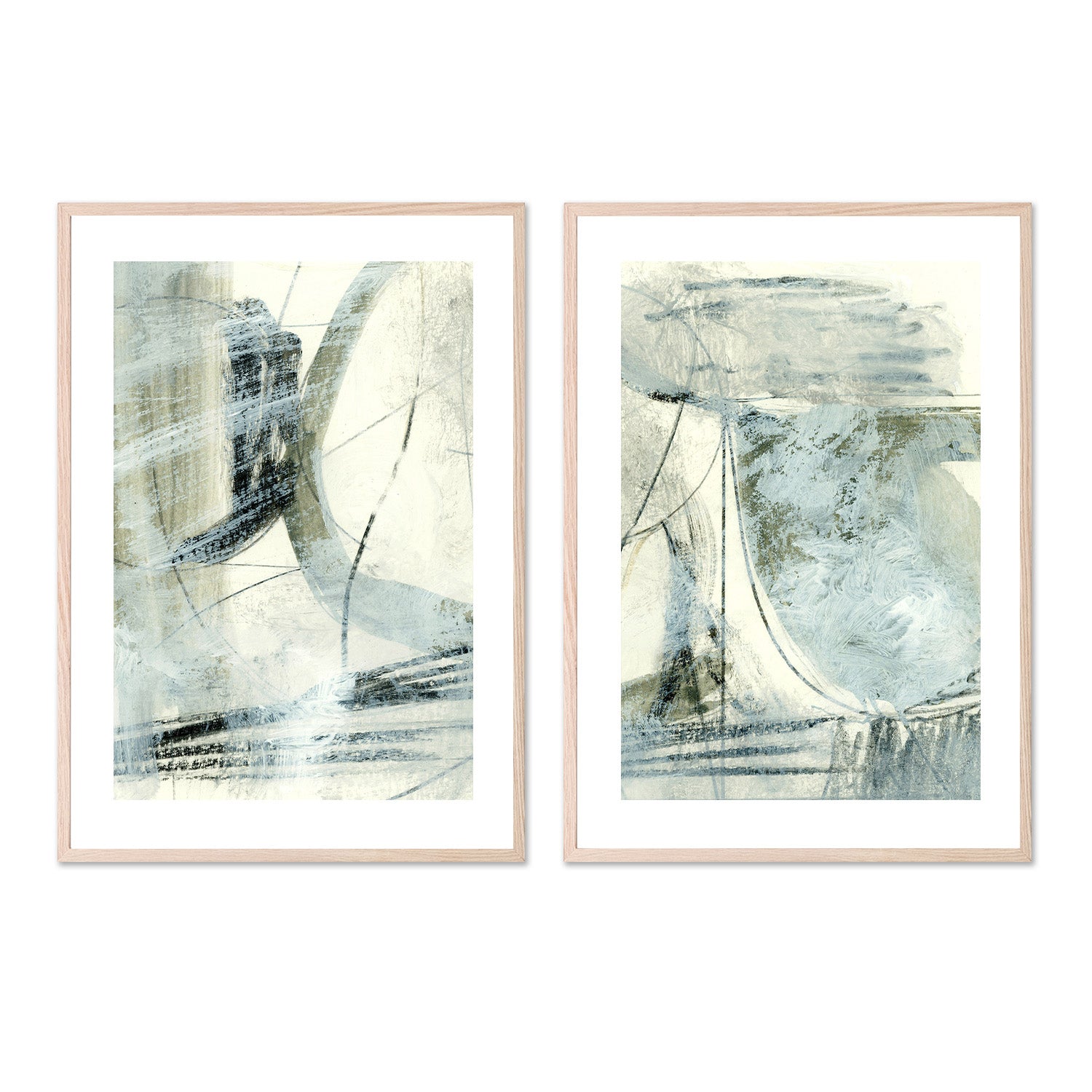 wall-art-print-canvas-poster-framed-Contemporary, Set of 2-6
