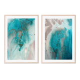 wall-art-print-canvas-poster-framed-Coral Sea Flow, Style A & B, Set Of 2 , By Petra Meikle-GIOIA-WALL-ART